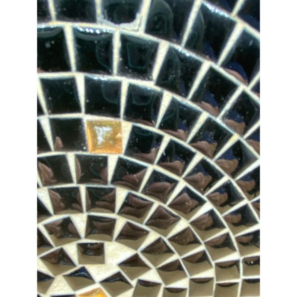 Mosaic Tile Dish Console Bowl Mid-Century MCM Retro Vintage 12” - Picture 4 of 12